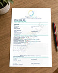 Front of printable dementia care information sheet